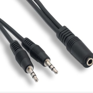 3.5mm Stereo F to 2 M Audio Splitter Cable