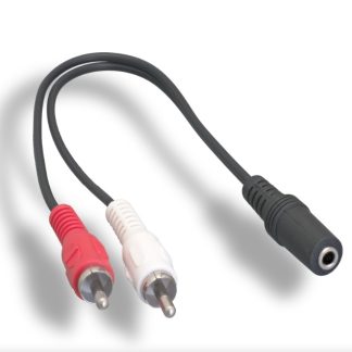 3.5mm Stereo F to 2 RCA M Audio Adapter Cable