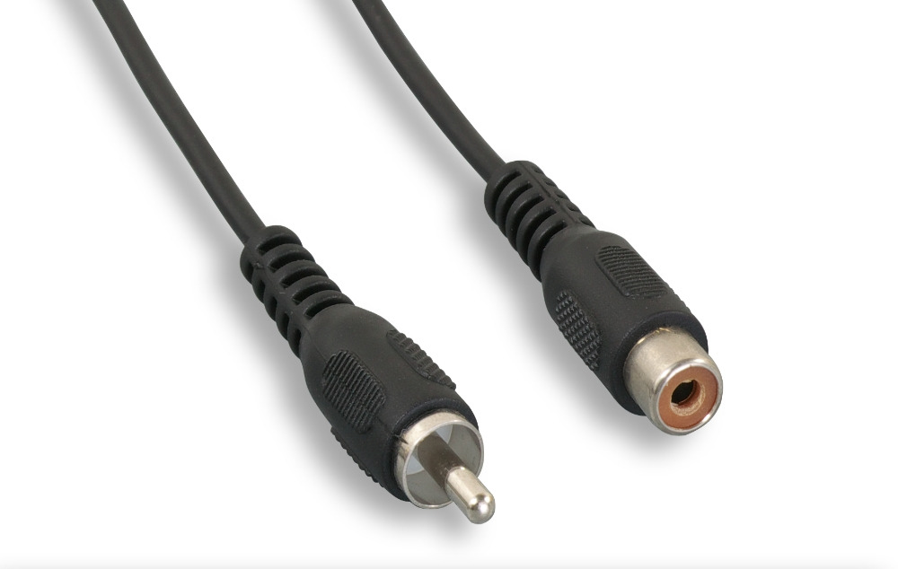 Standard RCA M to RCA F Composite Video Cable