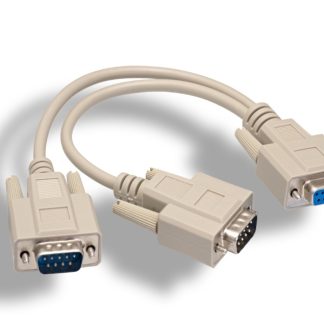 RS-232 DB9 F to M x 2 Splitter Cable
