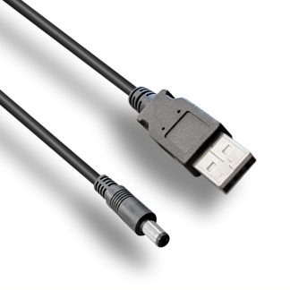 USB 2.0 A Male to DC 5.5 MM x 2.1 MM Power Cable