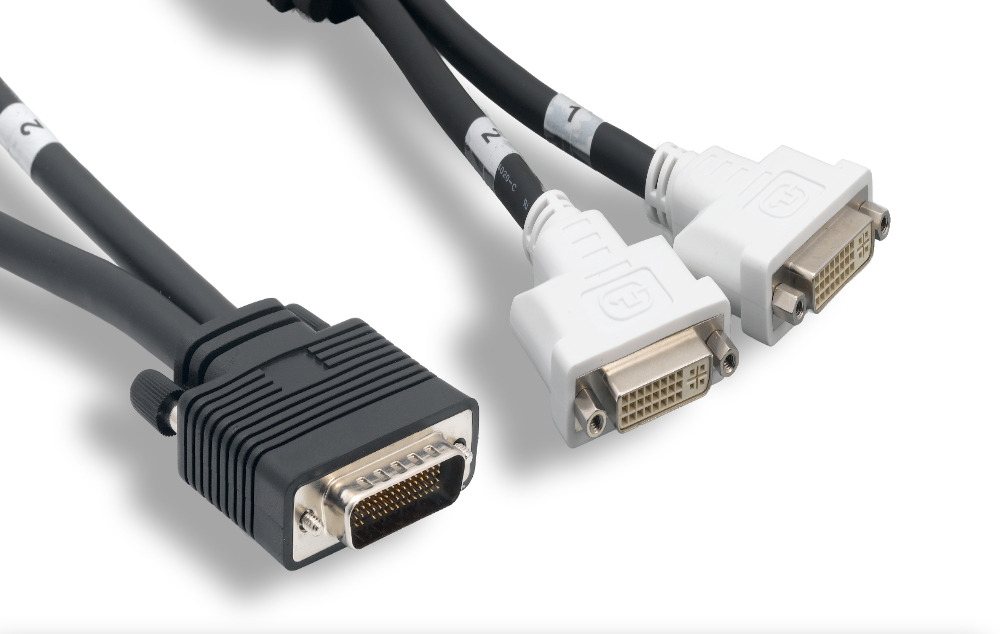 DMS-59 M to 2*DVI-I F Dual Link Splitter Cable