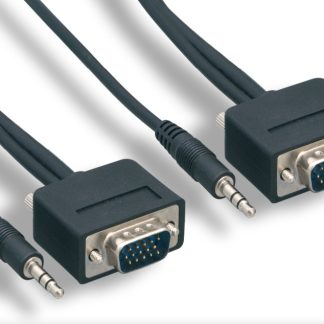 Slim Super VGA Cable M / M with 3.5mm Stereo Audio