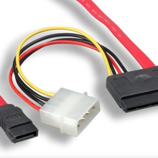 18" SATA 7 Pin+15 Pin to SATA 4 Pin Power Cable
