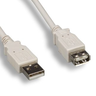 USB 2.0 Type A / A Extension Cable Beige
