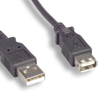 USB 2.0 Type A / A Extension Cable Black