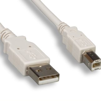 USB 2.0 A Male / B Male Cable Beige