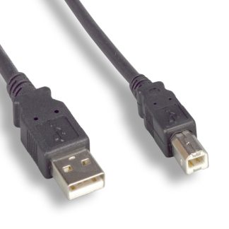 USB 2.0 A Male / B Male Cable Black