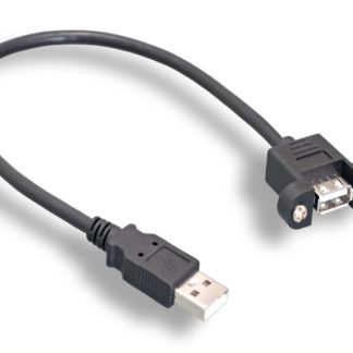 USB 2.0 Type A / A Panel Mount Extension Cable