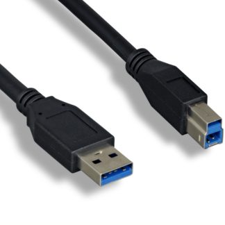 USB 3.0 A Male / B Male Cable Black