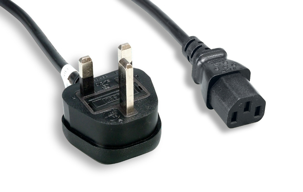England Power Cord IEC-60320-C13 To BS1363 With Fuse