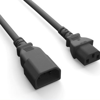 14 AWG C13/C14 Black Power Cord Extension