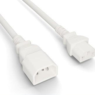 14 AWG C13/C14 White Power Extension
