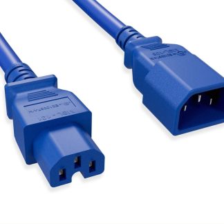 14 AWG Blue C15 / C14 Power Cord