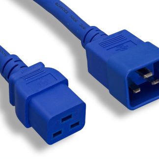 12 AWG Blue C20 to C19 Universal Jumper Power Cord