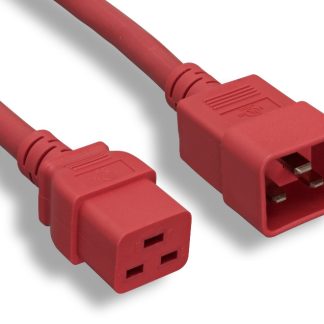 12 AWG Red C20 to C19 Universal Jumper Power Cord