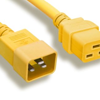 12 AWG Yellow C20 to C19 Universal Jumper Power Cord