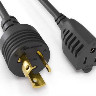 NEMA Locking 5-15P to NEMA 5-15R 14AWG Power Adapter Cord