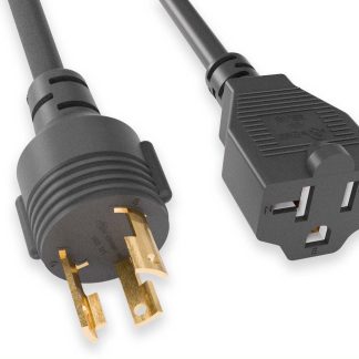 NEMA Locking 5-30P to NEMA 5-20R 12AWG Power Adapter Cord