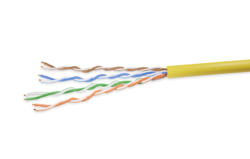 Cat. 5e UTP Solid Ethernet Bulk Cable 350MHz Yellow
