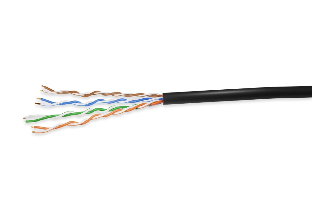 Cat. 5e UTP Stranded Ethernet Bulk Cable 350MHz Black