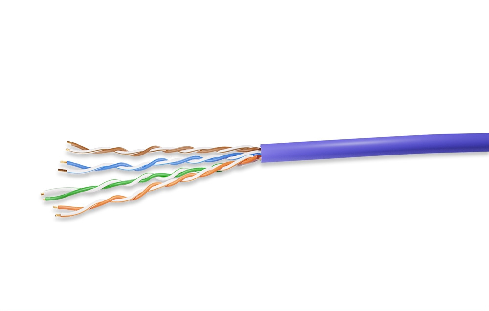 Cat. 5e UTP Stranded Ethernet Bulk Cable 350MHz Purple