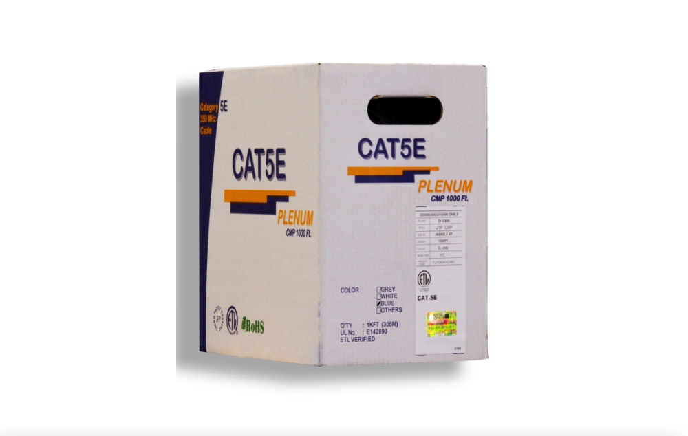 Cat. 5e Plenum Solid Blue Ethernet Bulk Cable 350MHZ - Image 3