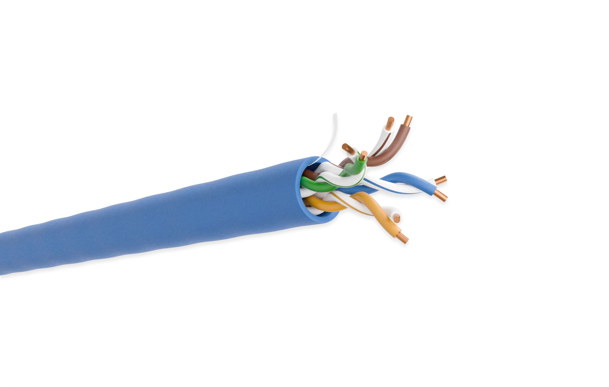 Cat. 5e Plenum Solid Blue Ethernet Bulk Cable 350MHZ