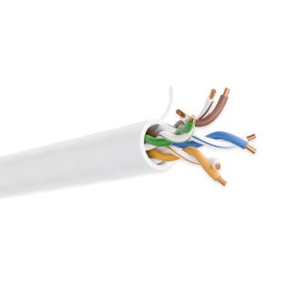 Cat. 5e Plenum Solid White Ethernet Bulk Cable 350MHZ