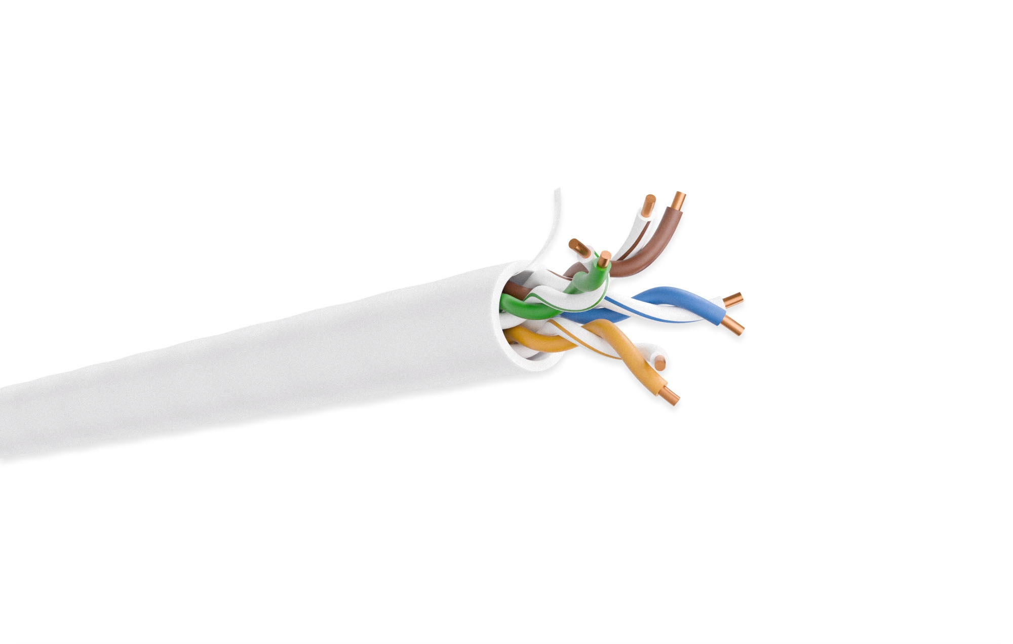 Cat. 5e Plenum Solid White Ethernet Bulk Cable 350MHZ