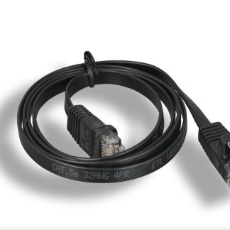 Flat Cat 5e UTP Patch Cable Black