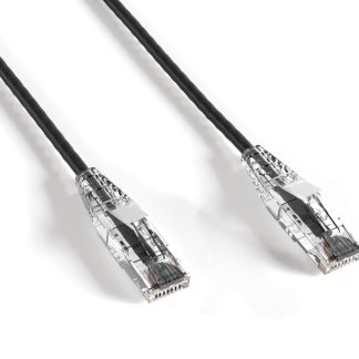 Black Slim Cat 6a UTP Patch Cable