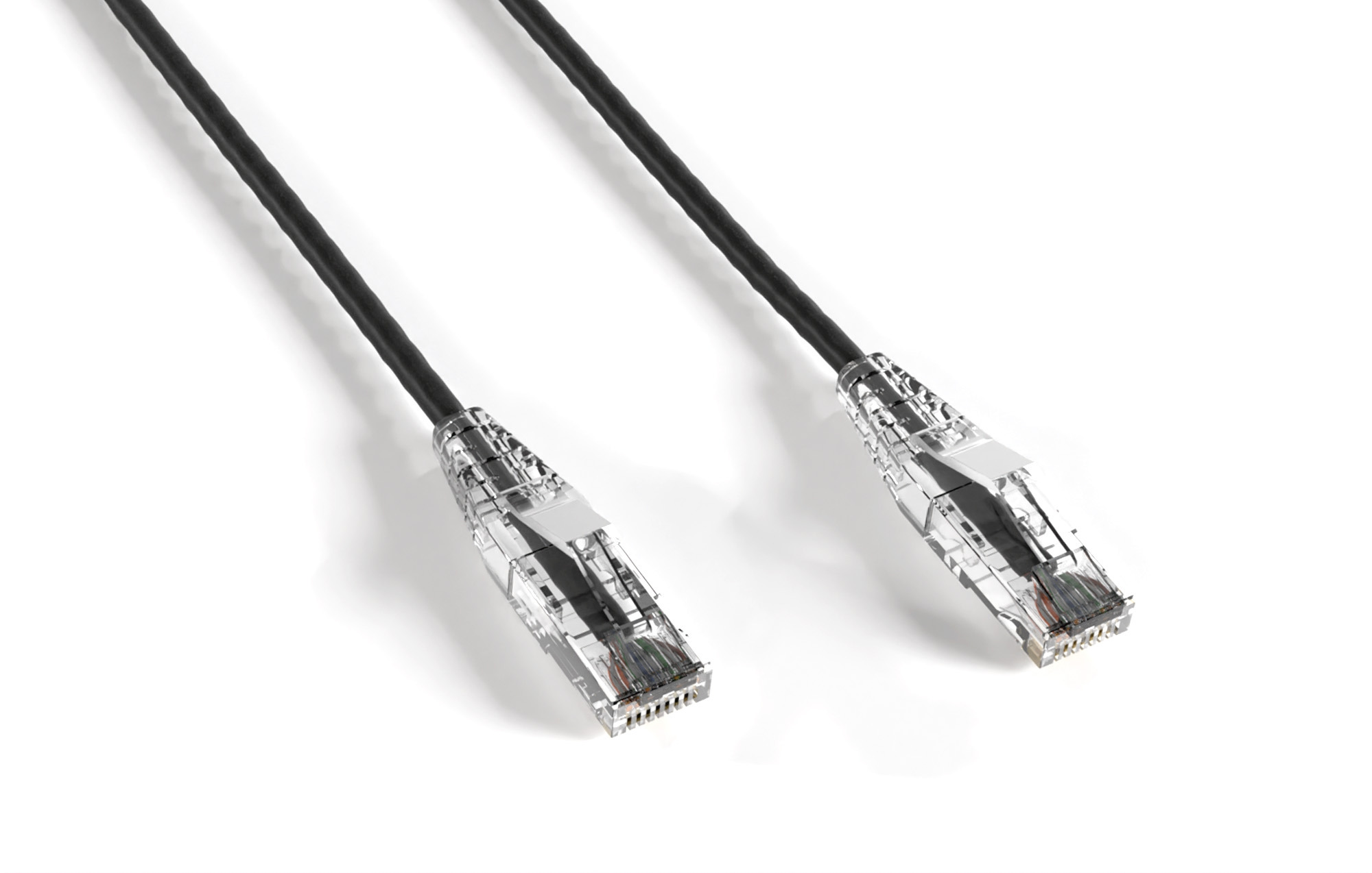 Black Slim Cat 6a UTP Patch Cable