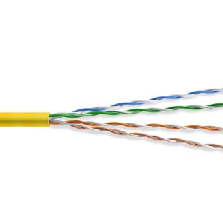 MINI CAT6.A UTP ETHERNET BULK CABLE 1000FT, YELLOW