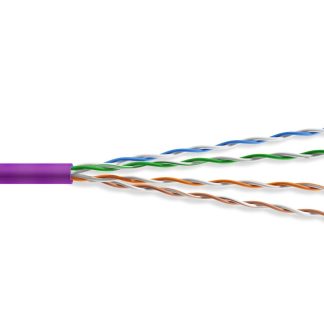 MINI CAT6.A UTP ETHERNET BULK CABLE 1000FT, PURPLE