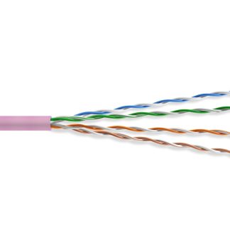 MINI CAT6.A UTP ETHERNET BULK CABLE 1000FT, PINK
