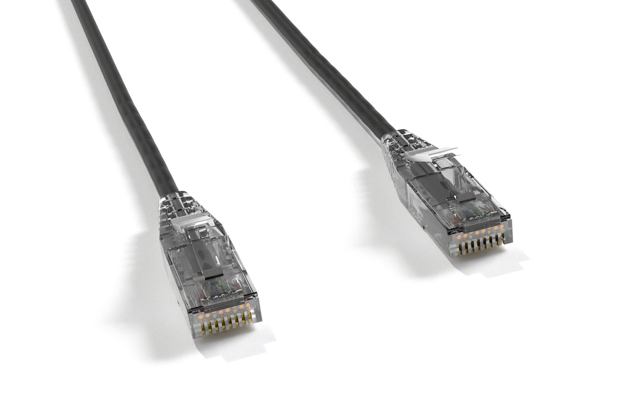 Black Slim Cat 6 UTP Patch Cable