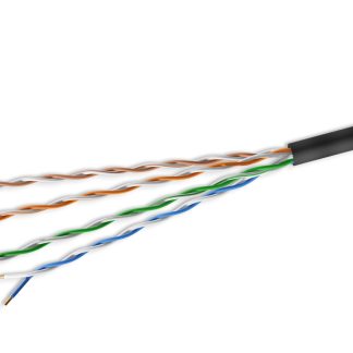 Mini Cat. 6 UTP Stranded Ethernet Bulk Cable Black 28AWG