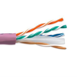 Cat. 6 UTP Stranded Ethernet Bulk Cable 550MHz Pink
