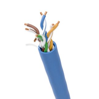 Cat. 6 UTP CMP Plenum Solid Blue Ethernet Bulk Cable 550MHZ