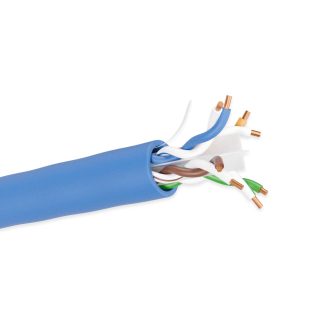 Cat. 6 CMP Plenum Solid Blue Ethernet Bulk Cable 600MHz