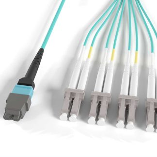 MTP OM4 To LCU*4 Duplex Multi-Mode 8 Fibers OFNP Breakout Cable Type B