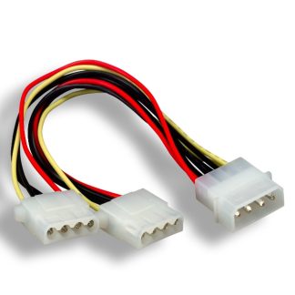 5.25" Male / 5.25" Female x 2 Internal DC Power Y Cable