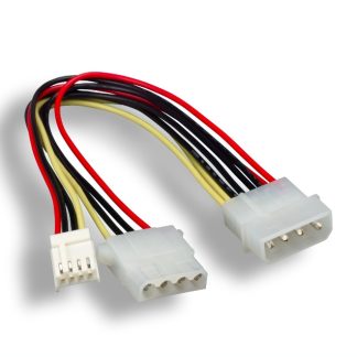 5.25" Male / 3.5" Female + 5.25" Female Internal DC Power Y Cable