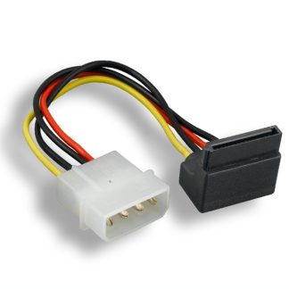 SATA 15-Pin Right-Angle Female to 5.25" Male DC Power Cable