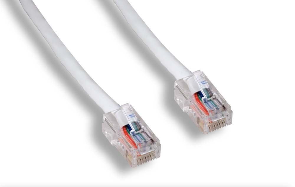 White Non-Booted Cat 5e UTP Patch Cable