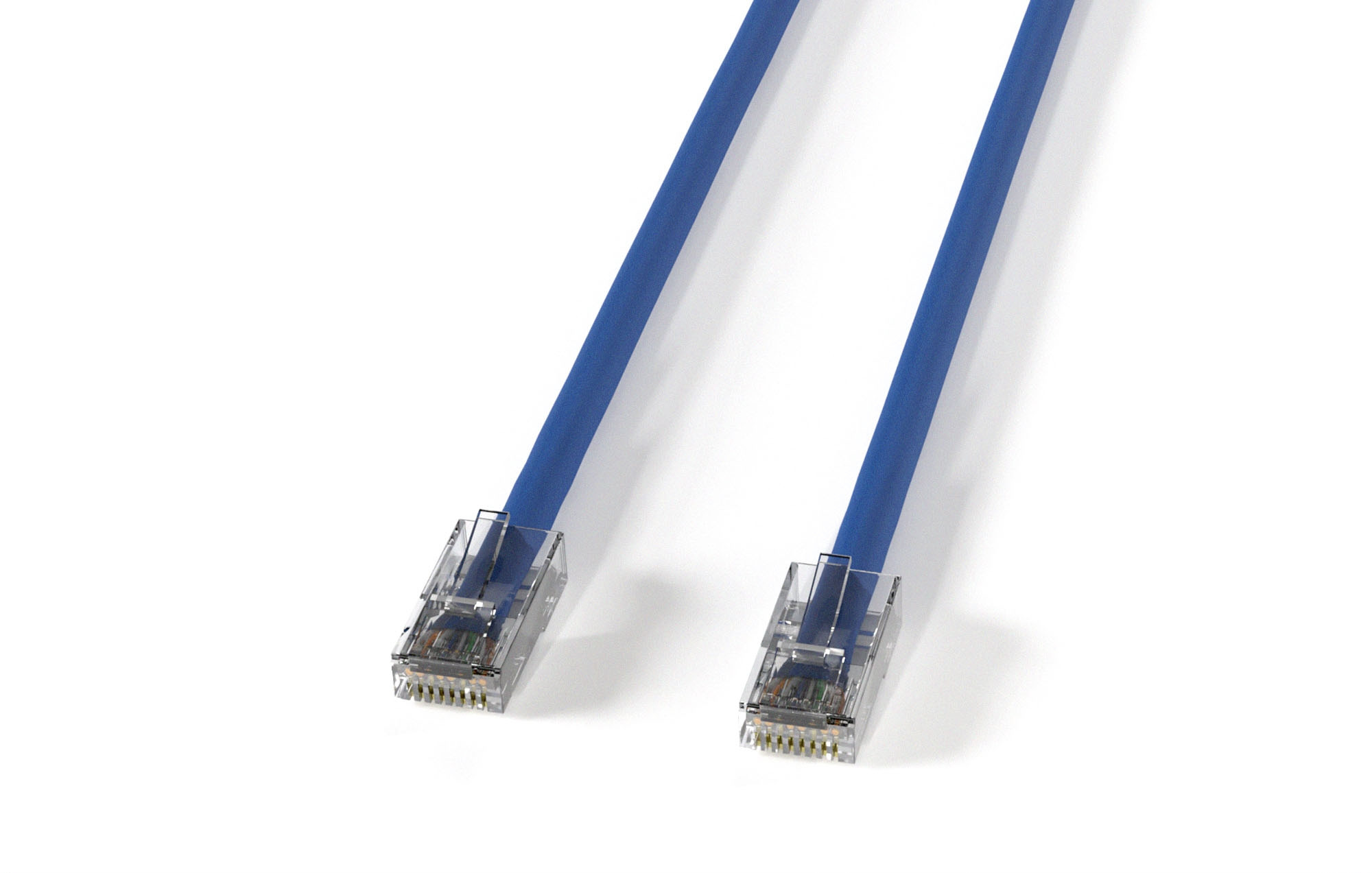 Non-Booted Blue Cat 6 UTP Patch Cable