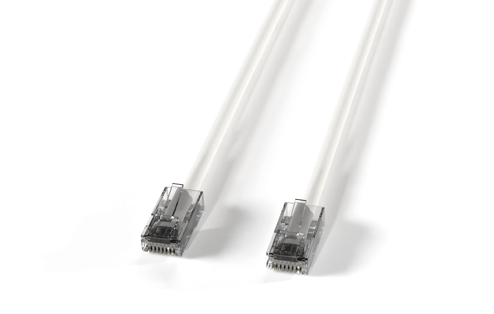 Non-Booted White Cat 6 UTP Patch Cable