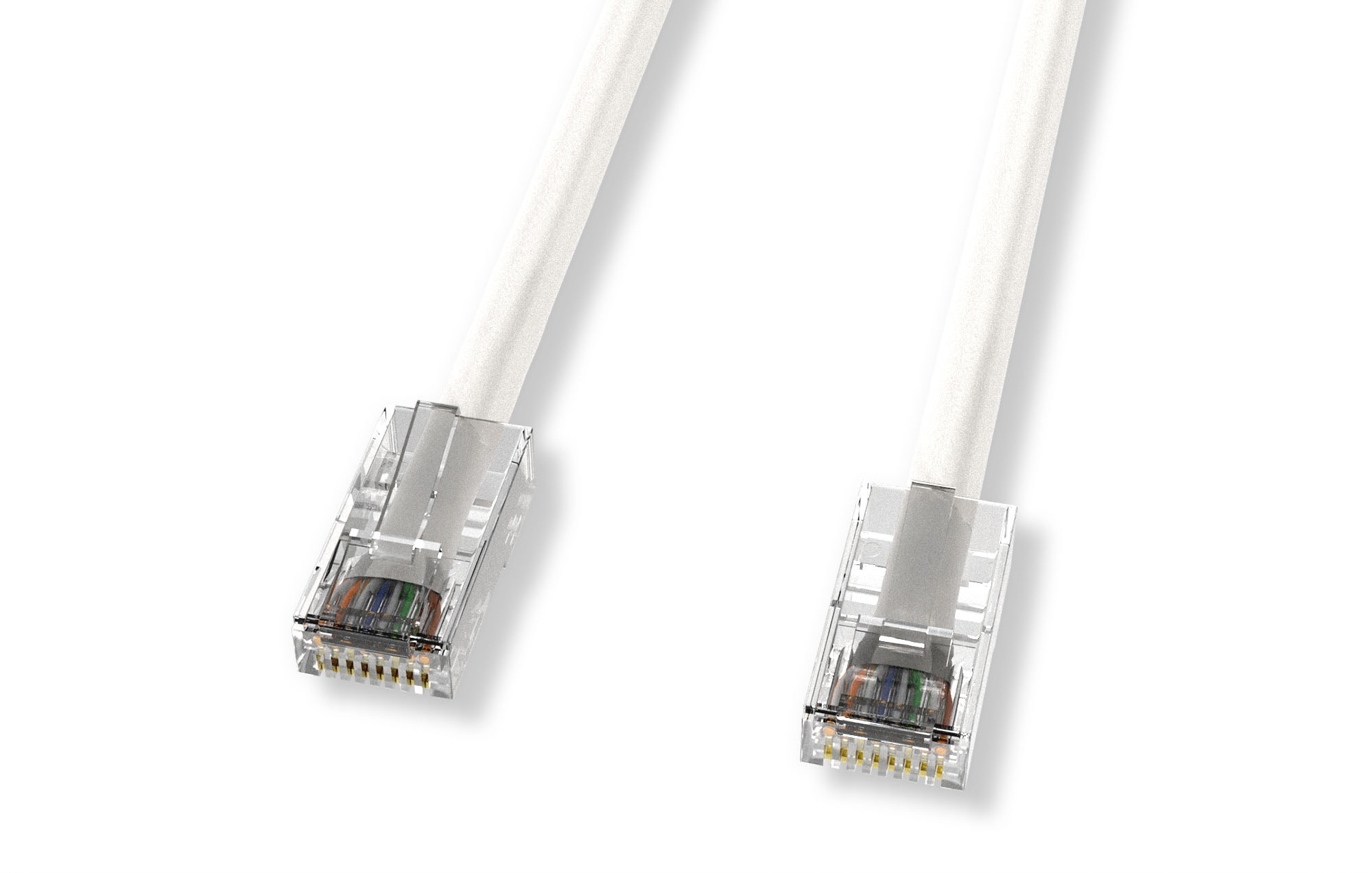 Non-Booted White Cat 6 UTP Patch Cable - Image 2