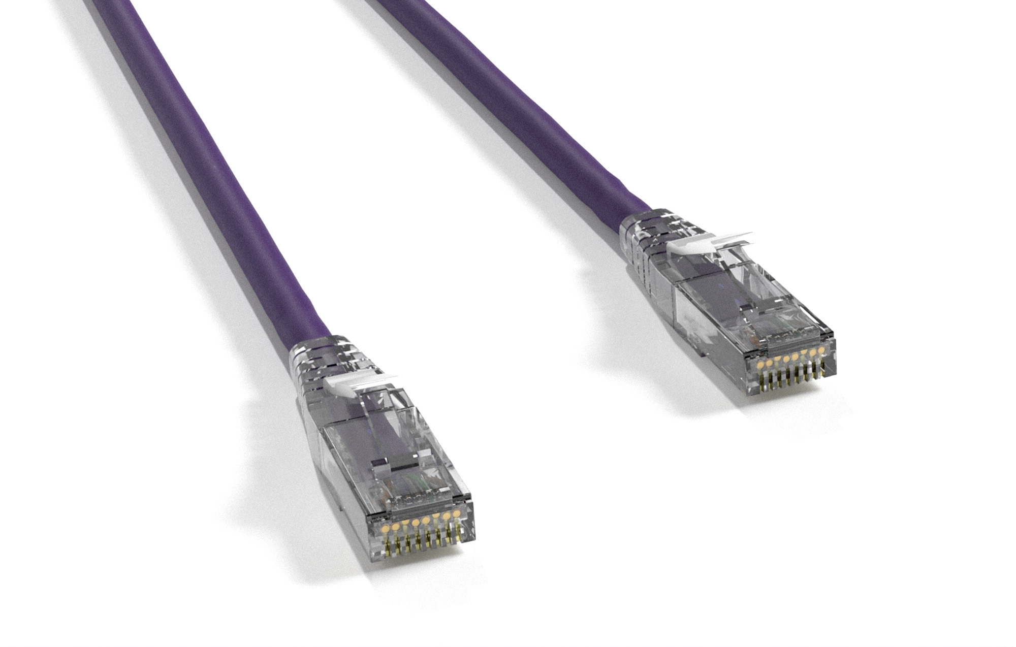 Cat 6 UTP Patch Cable with Clear Boot Purple